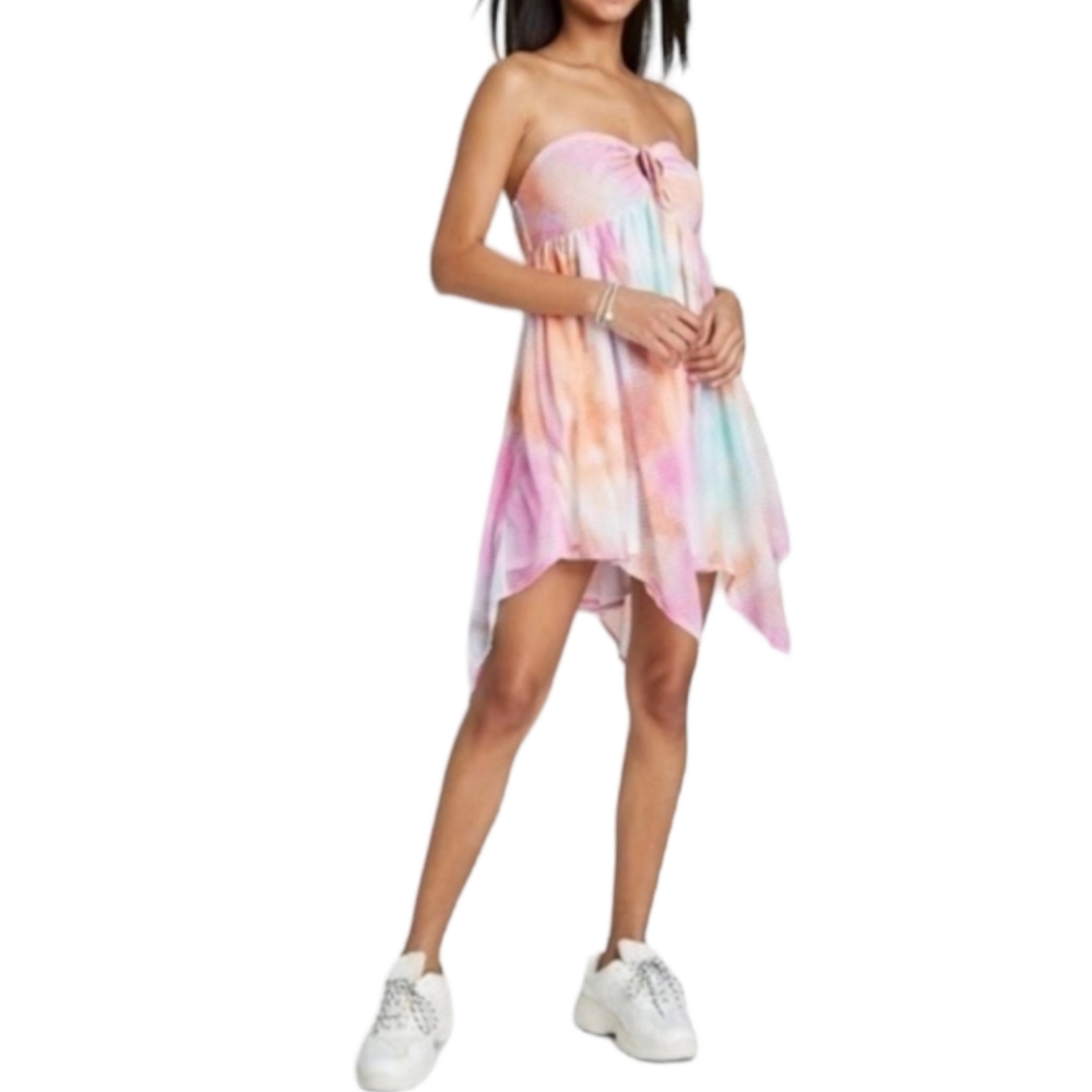 011 - Women's Sleeveless Babydoll Dress pink tie dye | Wild fable | Large - Picture 3 of 13